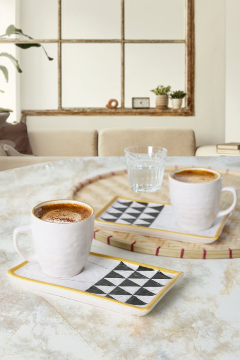 Hermia Juego de tazas de café Multicolor (4 piezas)